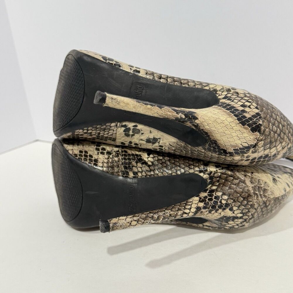 ZiGi Soho Martyr Women's Faux Leather Zipper Stiletto Ankle Boots Size 8 snake - Picture 4 of 16